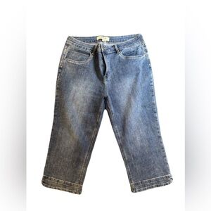 Charlie B Knee High Capri Denim Jeans Blue Size 12 *NH